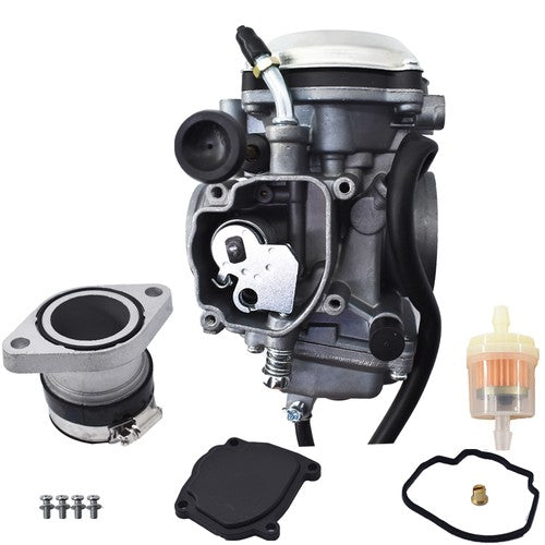 Carburetor W/ Intake Manifold Boot Fit For Yamaha Big Bear Wolverine 350 YFM350