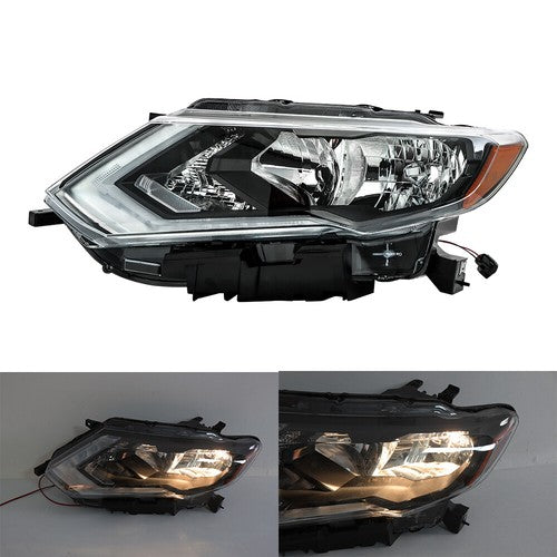 Headlight Headlamps Assembly Fit For 2017-2019 Nissan Rogue LH Side Clear Lens