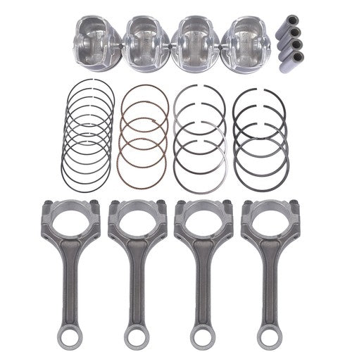 4x Connecting Rod & Piston Kit For Hyundai Veloster Kia Rio Soul 1.6L 2012-2017