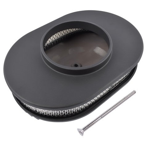 Black Cast Aluminum Half Finned 12″ Air Cleaner Assembly for Chevy Mopar Classic