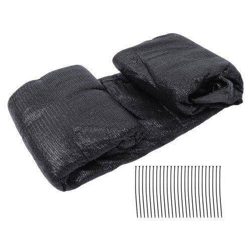 5FTx50FT Black Heavy Duty Garden Privacy Fence Barrier Net With Zip Ties