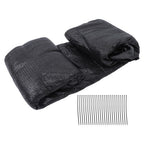 5FTx50FT Black Heavy Duty Garden Privacy Fence Barrier Net With Zip Ties