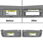 Driver And Passenger Dark Gray Sun Visor Pair for 2006-2011 Honda Civic Visor Set