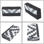 8x10ft Waterproof Outdoor Rug Outdoor Plastic Straw Rug For Camping Black&White