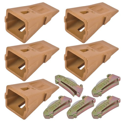 X290 Sharp Bucket Teeth/Tooth with K290S Flexpins Fit for Mini Excavator 5Pcs