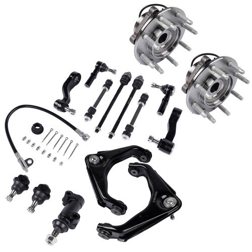 Front Wheel Hub Bearing Control Arm Suspension Kit for GMC Sierra 1500 2500 HD
