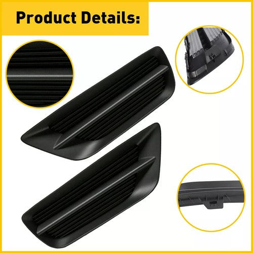 Front Bumper Fog Light Black Grille Covers for 2013-2015 for Honda Accord Sedan