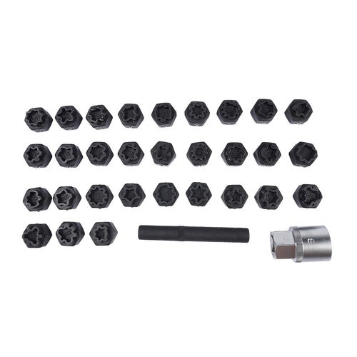 32pc Wheel Lock Lug Nut Master Key Set Removal Socket Tool Kit for Mercedes-Benz