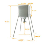Steel 450lb Gravity Feeder Zinc Plated For Deer Turkey Big Wild Game Hunting