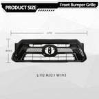 Front Bumper Gloss Black Grille Grill for Toyota Tacoma 2012 2013 2014 2015
