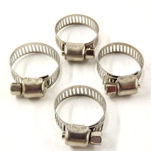 3/4"-1" 15pcs Adjustable Stainless Steel Drive Hose Clamps Fuel Line Worm Clip