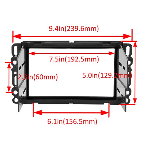 Double Din Dash Kit Stereo Radio Installation With Wire Harness For Chevrolet