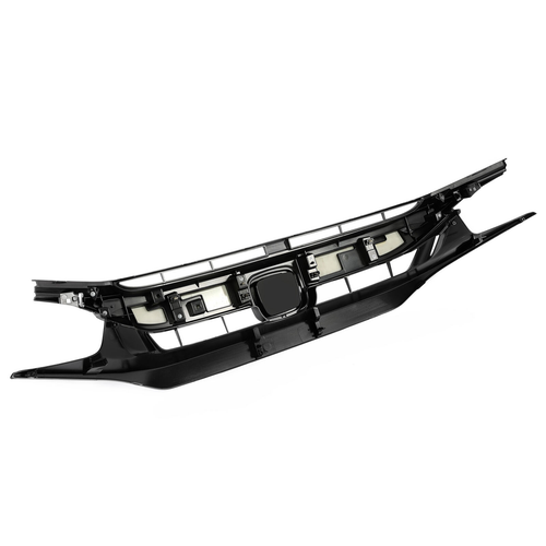 Front Bumper Glossy Black Grille Grill for 2019-21 Honda Civic Sedan Matte Mesh