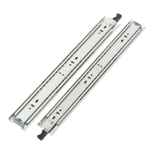 1 Pair of 18" Locking Drawer Slides Full Extension & Lock 150 lb Load Capacity