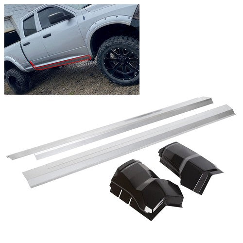 Rocker Panels Cab Corner for 09-18 Dodge Ram 1500 2500 3500 Extended Quad Cab