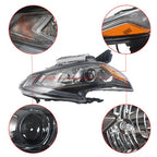 Halogen Headlight For Nissan Altima 2016-2018 Passenger Side Right Housing Black