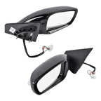 2Pcs Black Power Mirrors with Turn Signal Heated for Hyundai Sonata 2011-2014
