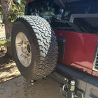Black Spare Tire Carrier For 2003-2009 HUMMER H2 Rack w/ Drop-down Option Rear
