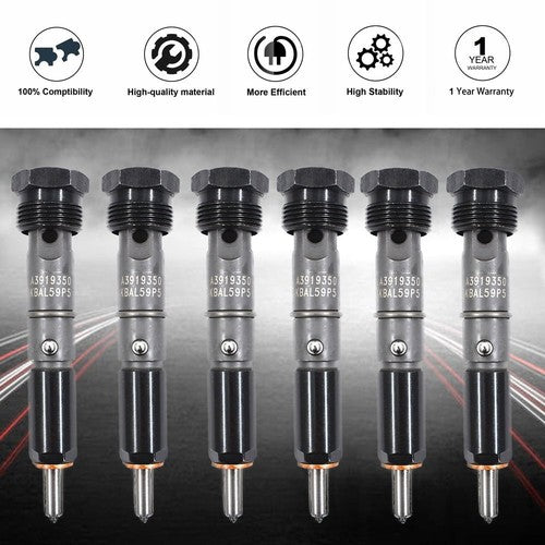 6PCS Fuel Injectors for 1989-93 Dodge  5.9L 6BT 3919350 3919339 43213837