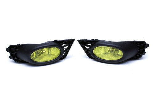 Yellow Lens Fog Lights Kit Front Bumper Grille for 09-11 for Honda Civic 4Dr