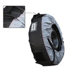Tyre Cases+Tyre Bags Car Cover 4Pcs New W/ Handheld For Gray 420D And Black 600D