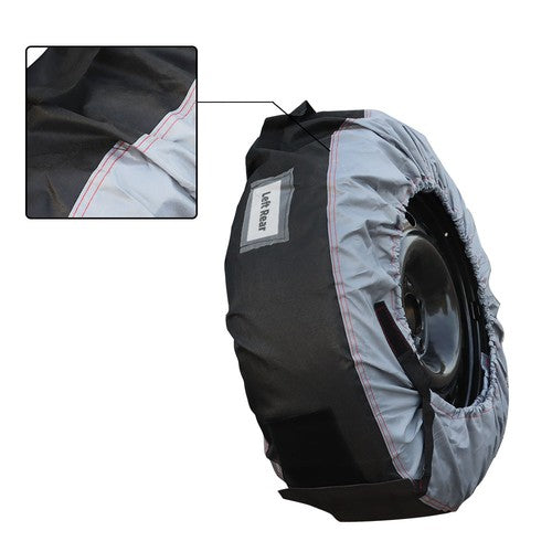 Tyre Cases+Tyre Bags Car Cover 4Pcs New W/ Handheld For Gray 420D And Black 600D