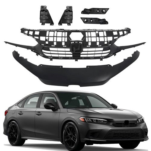 Honda Civic Sport 2022-2024 Front Bumper Upper Grille Grill Cover Molding