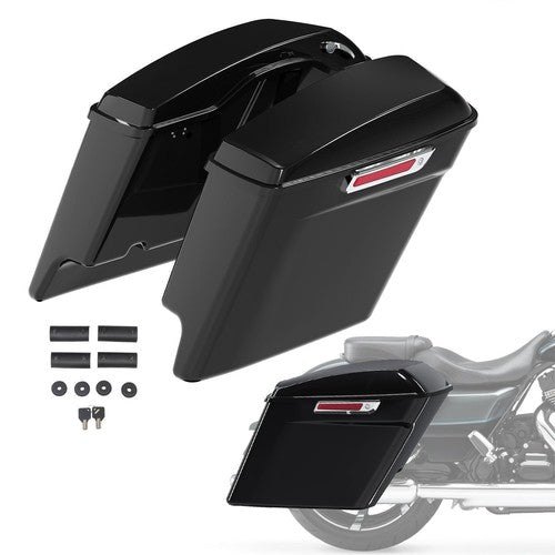 5" Stretched Hard Saddlebags For Harley Electra Road Street Glide Dyna 1993-2013
