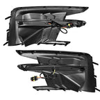Pair Fog Light Covers W/LED White DRL+Yellow Turn Signal For 19-22 Subaru Ascent