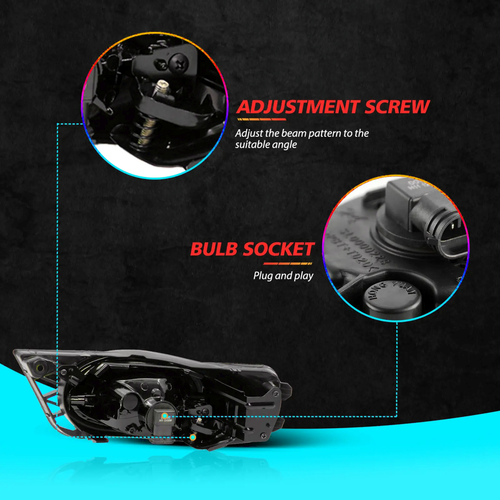 Bumper Fog Lights Driving Lamps w/Switch for 2009-2011 Honda Civic 4-Door Sedan