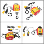 1100lbs 500kg 2in1 Portable Electric Hoist Winch Wire & Wireless Remote Control