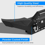 For Toyota Tacoma 2005-15 Front Bumper Steel with Winch Plate LED Lights Skid Plate