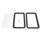 Black RV Entry Door Window For Camper Cargo Truck Trailer