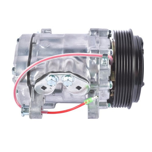AC Compressor with 6-Groove Pulley for Sanden SD7 Style Serpentine Belt HC5005BK