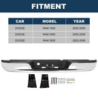 Rear Bumper Black Step for 2002 2008 Dodge Ram 1500 2003 2009 Ram 2500 3500