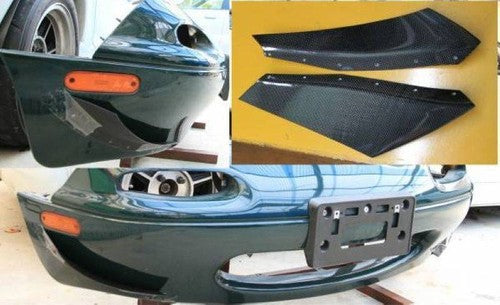 Front Bumper Canard Splitter Diffuser Spoiler Lip Pair for Mazda 3 6 MX-5 Miata