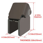 Weld On Steel Dump Hinges For Truck Trailer 2 Inch Rectangular Tube 2PCS