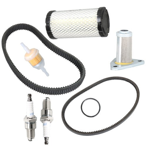 Golf Cart Tune Up Kit w/ Oil Filter Drive/Starter Belt For EZGO TXT/ST 350 1996+