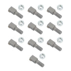 10Pcs Threaded Stump Grinder Teeth For Bradco Shaver Ashland Baumalight 2-7/8"