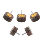 Aluminum Oxide Shank Mounted Flap Wheels, 2" x 1" x 1/4", 120 Grit - 5 Pack