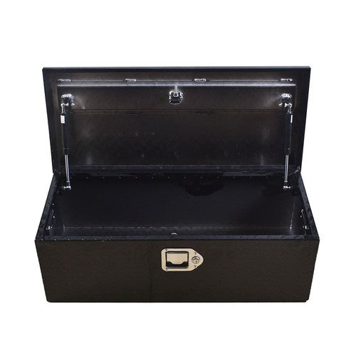 30 Inch Cuboid Black Aluminum Under Storage Tool Box For Trailer Pickup Truck