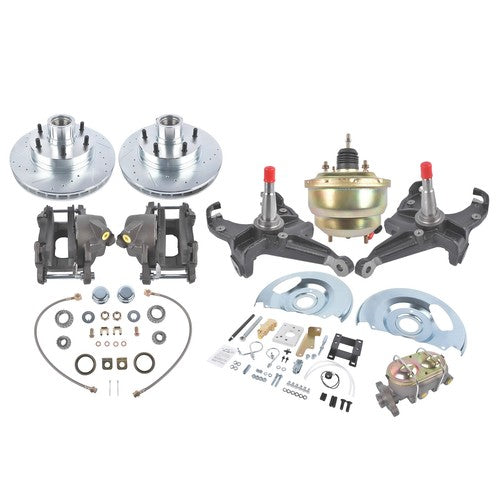 For 63-66 Chevrolet C10 Chevy Truck Front Disc Brake Conversion 6 Lug Stock/Drop