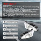 Switch Bulbs Bezel Wire Harness Black Fog Light Kit For 07-10 Hyundai Elantra