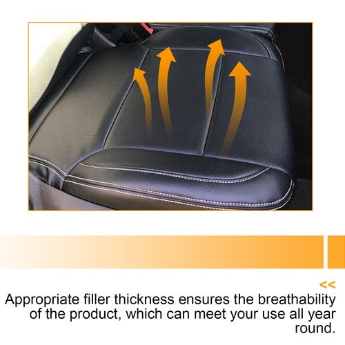 For 14-2018 Chevy Silverado LT DOUBLE Cab Full Set Seat Cover Black Replacement
