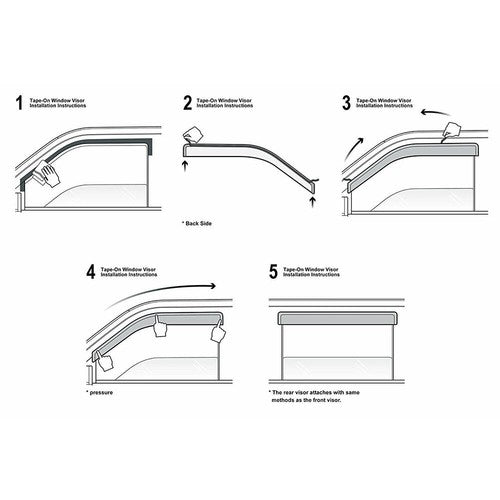 Fit For 2008-12 Honda Accord Sedan Window Visors Deflector Guard NEW Visor Guard