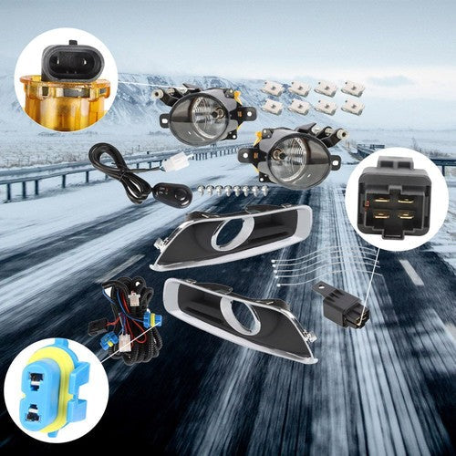 For 13-15 Chevy Malibu Clear Fog Lights Bumper Lamps +Switch+Wiring Set