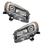 Headlight For GMC Acadia 2013-2015 16 Driver&Passenger Halogen w/LED Tube Black