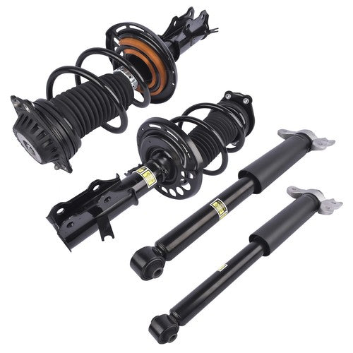 2 Front Strut & Spring Assys + 2 Rear Shock Absorbers For Chevy Malibu 2016-2023