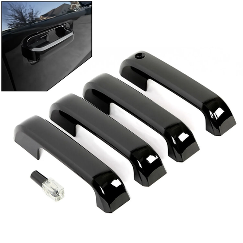 Glossy Black Door Handle Cover for Ford F150 2015-2020 F250 F350 Crew Cab 2017-2022