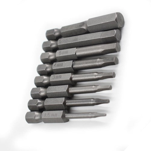 Metric mm Hex Head Allen Bit Set 8 Piece Quick Connect Shank Impact Driver Drill